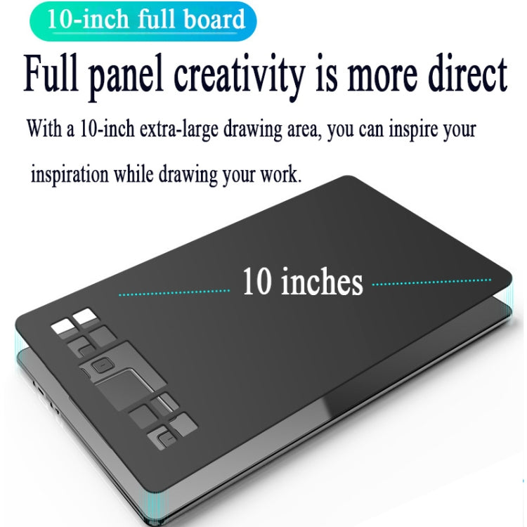 VEIKK A50 10x6 pulgadas 5080 LPI tableta gráfica electrónica táctil inteligente, con interfaz tipo c, A50