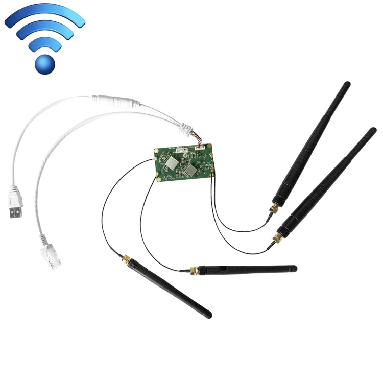 Módulo WiFi de doble banda VM5G 1200Mbps 2,4GHz y 5GHz con 4 antenas, compatible con transmisión transparente de capa IP/capa MAC, aplicado a repetidor/puente y AP y transmisión de video remota