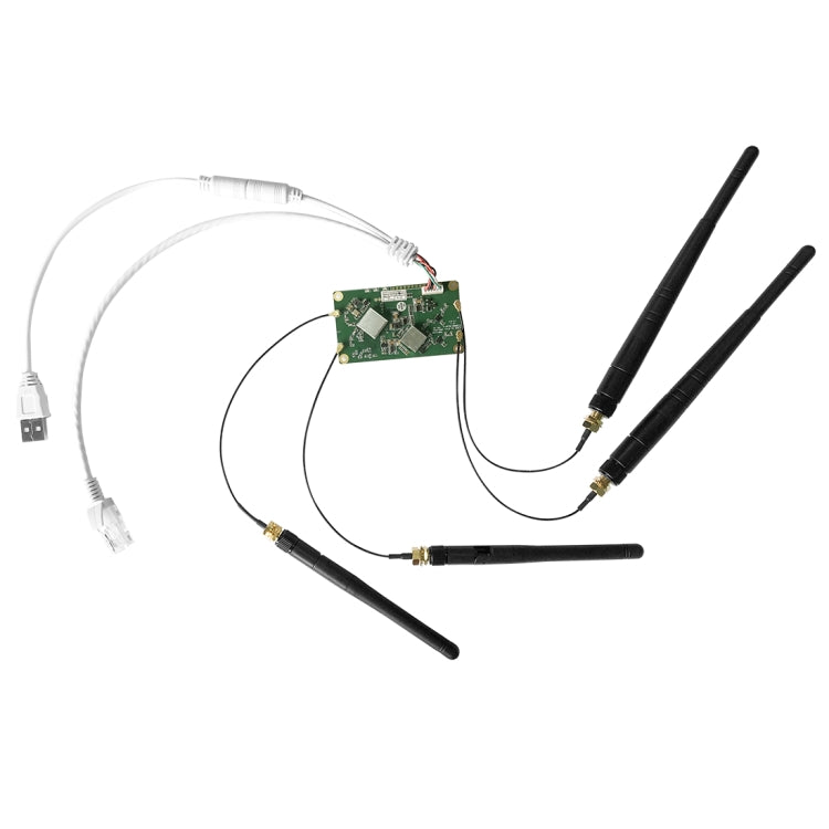 Módulo WiFi de doble banda VM5G 1200Mbps 2,4GHz y 5GHz con 4 antenas, compatible con transmisión transparente de capa IP/capa MAC, aplicado a repetidor/puente y AP y transmisión de video remota