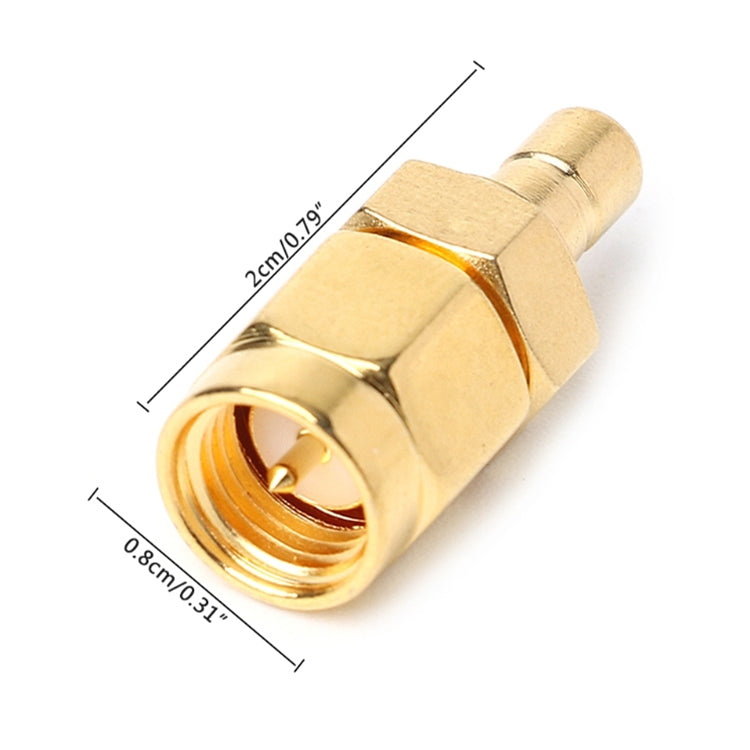 2 uds SMA macho a SMA macho DAB conector de antena de Radio Digital, SMA Male to Male