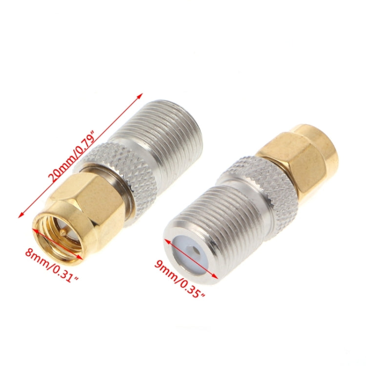 Conector coaxial RF SMA hembra de 2 piezas a hembra F, SMA Male to F Female