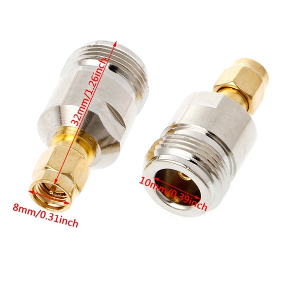 Conector coaxial RF SMA macho a N hembra de 2 piezas, SMA Male to N Female