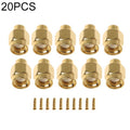 20 PCS SMA-JB3 Conector RF SMA Macho Tornillo Interior y Pin Soldadura Semirrígida, SMA-JB3