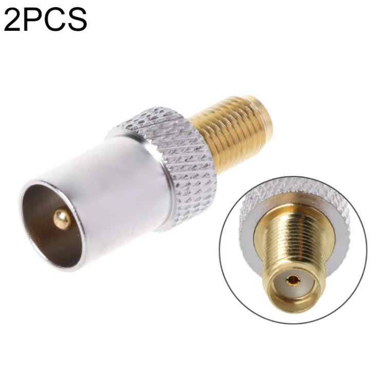 Conector RF macho SMA hembra a TV IEC de 2 piezas, SMA Female to IEC Male