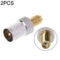 Conector RF macho SMA hembra a TV IEC de 2 piezas, SMA Female to IEC Male
