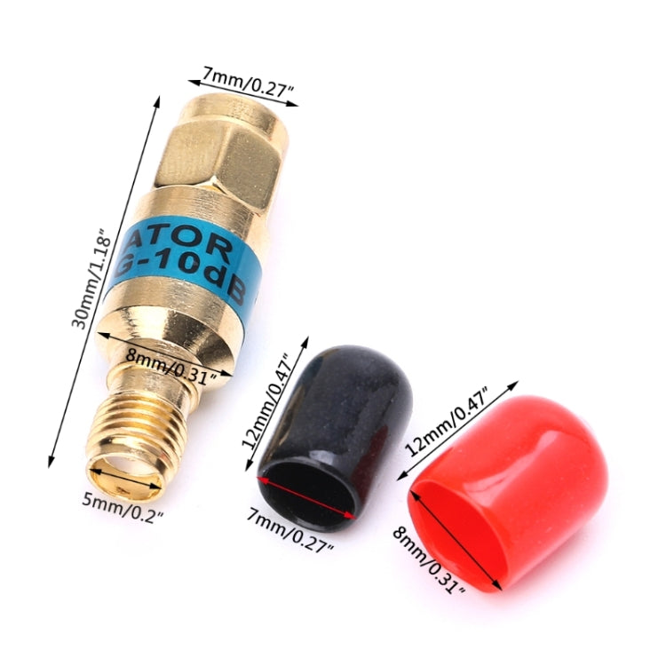 2W 10dBi SMA-JK macho a hembra DC-6.0GHz atenuador coaxial RF de frecuencia, SMA Male to Female (Attenuator)
