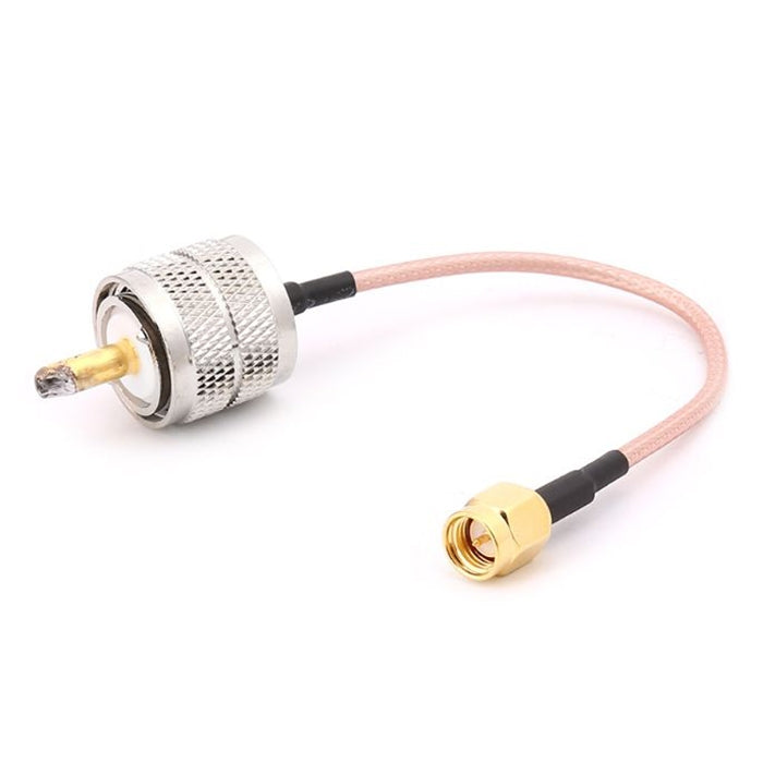 Cable coaxial RF macho de 15 cm UHF a SMA macho, UHF Male to SMA Male (Cable)