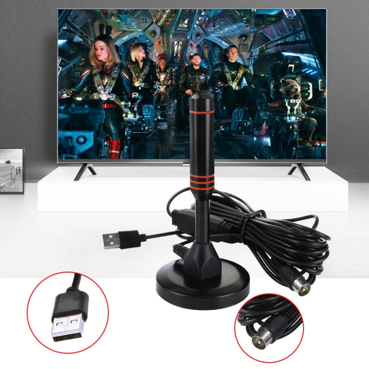 Antena de TV de alta ganancia de 22dBi para televisión DVB-T/sintonizador de TV USB con amplificador portátil HDTV Booster, 22dBi DVB-T / USB