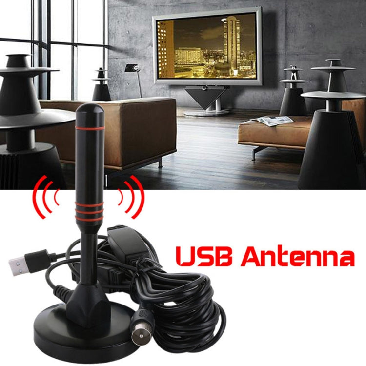 Antena de TV de alta ganancia de 22dBi para televisión DVB-T/sintonizador de TV USB con amplificador portátil HDTV Booster, 22dBi DVB-T / USB