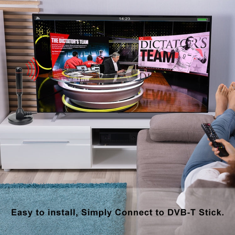 Antena de TV de alta ganancia de 22dBi para televisión DVB-T/sintonizador de TV USB con amplificador portátil HDTV Booster, 22dBi DVB-T / USB