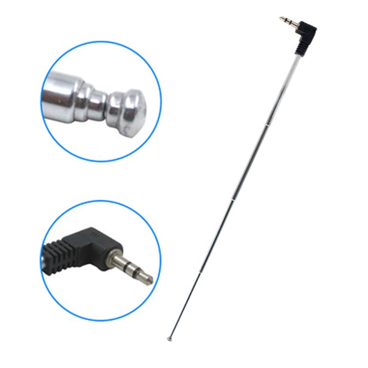 Antena de radio FM retráctil de 3,5 mm para teléfono móvil, longitud máxima: 24,5 cm, FM Radio Antenna
