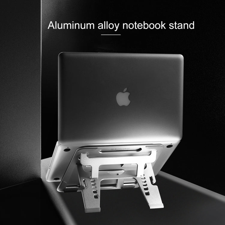 COOLCOLD U2S Soporte de aleación de aluminio ajustable en altura de doble triángulo hueco plegable portátil para computadora portátil, COOLCOLD U2S