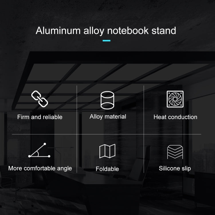 COOLCOLD U2S Soporte de aleación de aluminio ajustable en altura de doble triángulo hueco plegable portátil para computadora portátil, COOLCOLD U2S