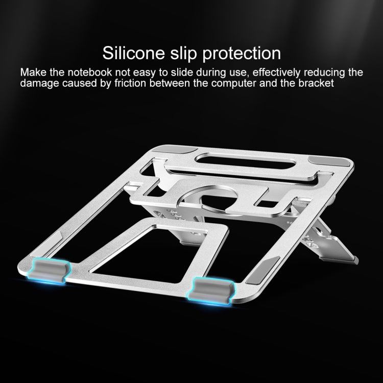 COOLCOLD U2S Soporte de aleación de aluminio ajustable en altura de doble triángulo hueco plegable portátil para computadora portátil, COOLCOLD U2S