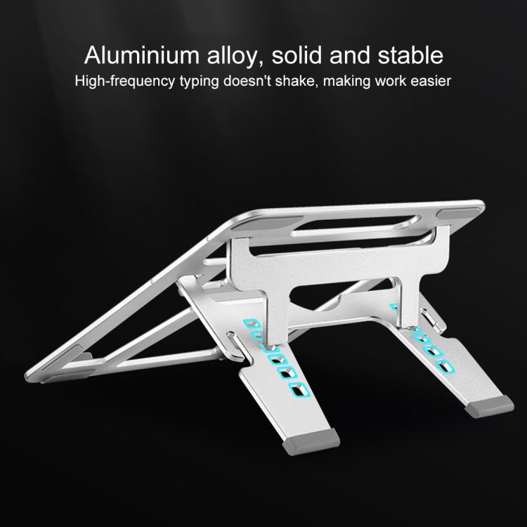 COOLCOLD U2S Soporte de aleación de aluminio ajustable en altura de doble triángulo hueco plegable portátil para computadora portátil, COOLCOLD U2S