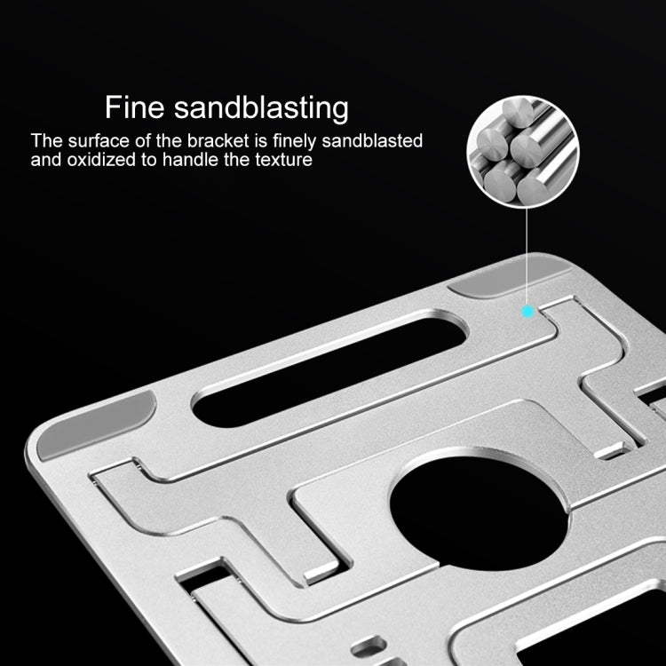 COOLCOLD U2S Soporte de aleación de aluminio ajustable en altura de doble triángulo hueco plegable portátil para computadora portátil, COOLCOLD U2S