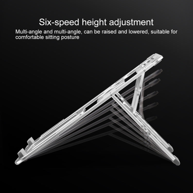 COOLCOLD U2S Soporte de aleación de aluminio ajustable en altura de doble triángulo hueco plegable portátil para computadora portátil, COOLCOLD U2S