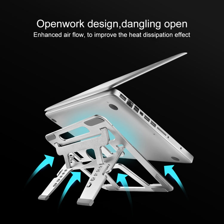 COOLCOLD U2S Soporte de aleación de aluminio ajustable en altura de doble triángulo hueco plegable portátil para computadora portátil, COOLCOLD U2S