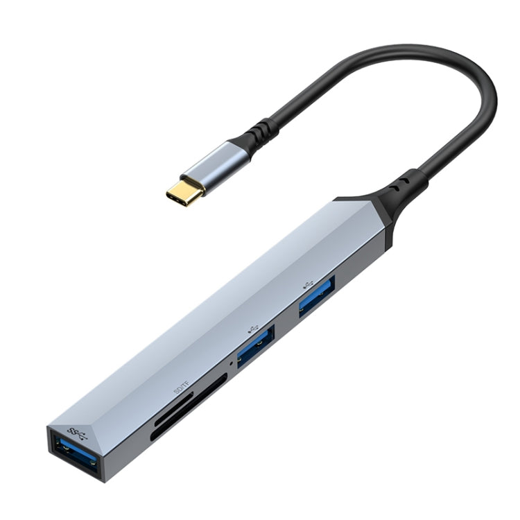 V253 Adaptador HUB de estación de acoplamiento multifuncional USB-C/Tipo-C a USB 5 en 1, V253