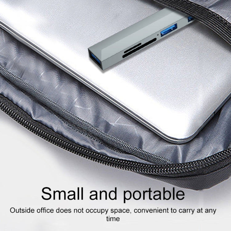 V253 Adaptador HUB de estación de acoplamiento multifuncional USB-C/Tipo-C a USB 5 en 1, V253