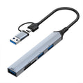 V253B 5 en 1 USB + USB-C/Type-C a USB Adaptador HUB de estación de acoplamiento multifuncional, V253B