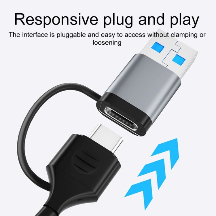 V253B 5 en 1 USB + USB-C/Type-C a USB Adaptador HUB de estación de acoplamiento multifuncional, V253B