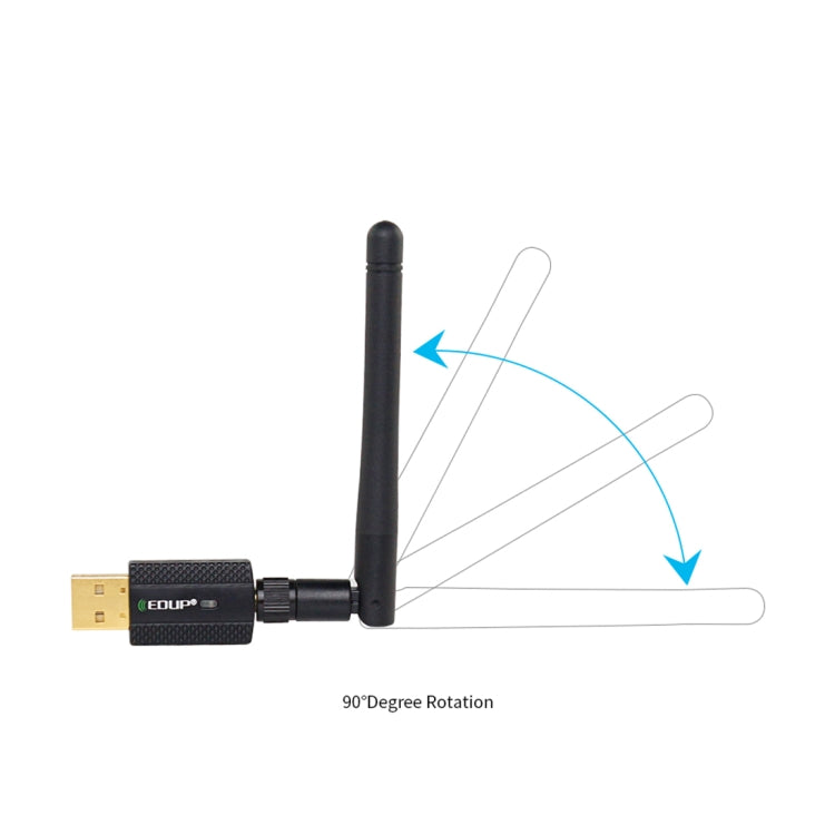 EDUP EP-AC1661 2 en 1 Bluetooth 4.2 + Doble Banda 11AC 600Mbps Adaptador USB inalámbrico de alta velocidad Receptor WiFi, EP-AC1661 600Mbps