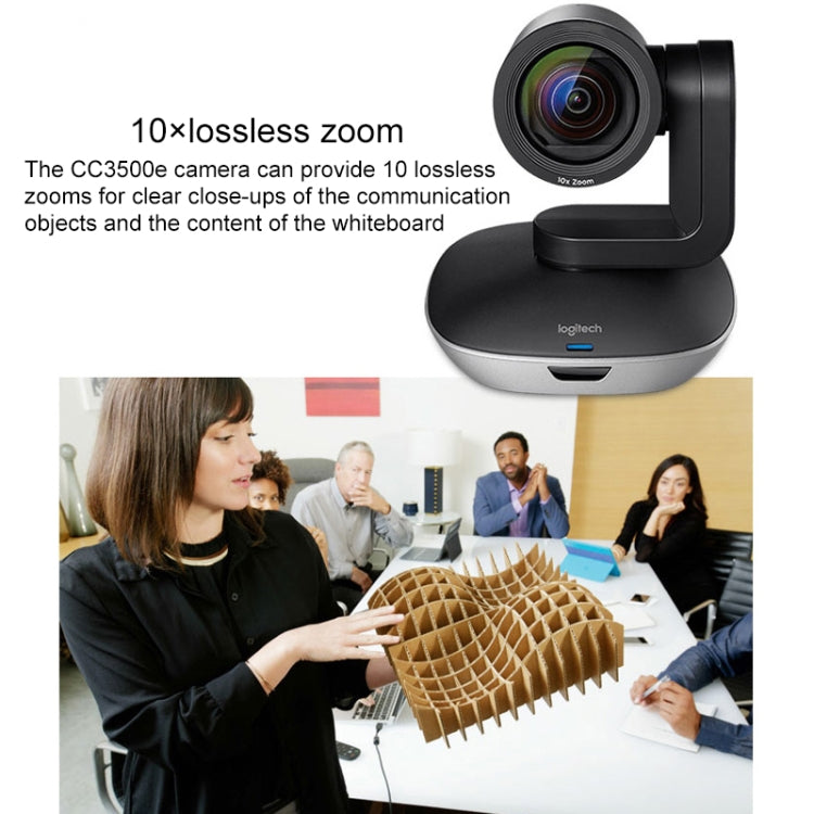 Cámara de teleconferencia empresarial de vídeo de clase en línea Logitech CC3500e HD 1080P, enchufe de la UE