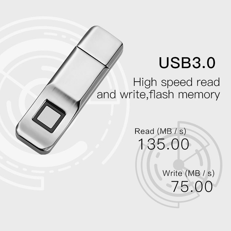 P1 USB 3.0 de alta velocidad 32 GB Disco flash con cifrado de huellas dactilares Memoria USB Pen Drive U DISK, escritura: 75 MB/s, lectura: 135 MB/s