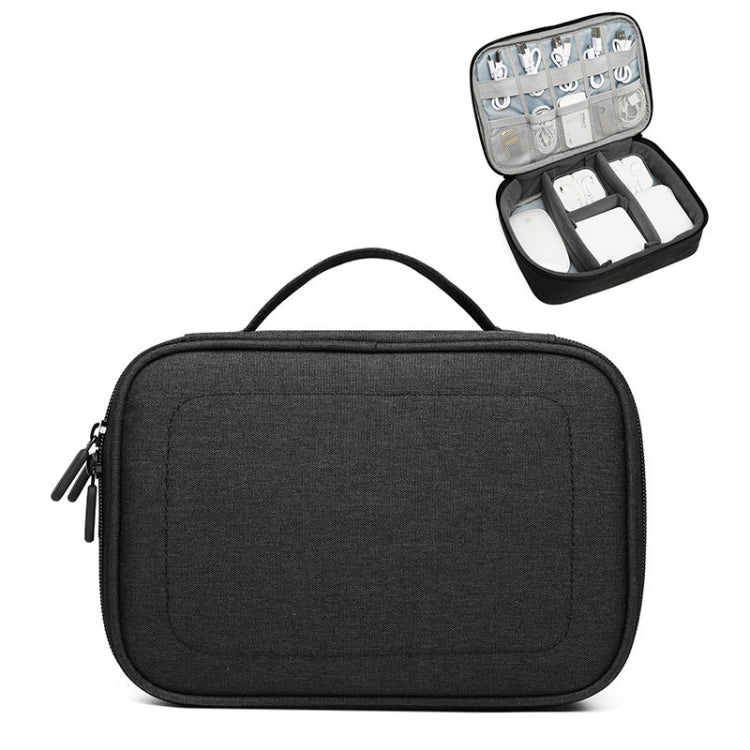 Bolsa de almacenamiento multifunción para cable de datos y cargador de auriculares, bolsa de almacenamiento de una sola capa, tamaño: 23x16x7 cm