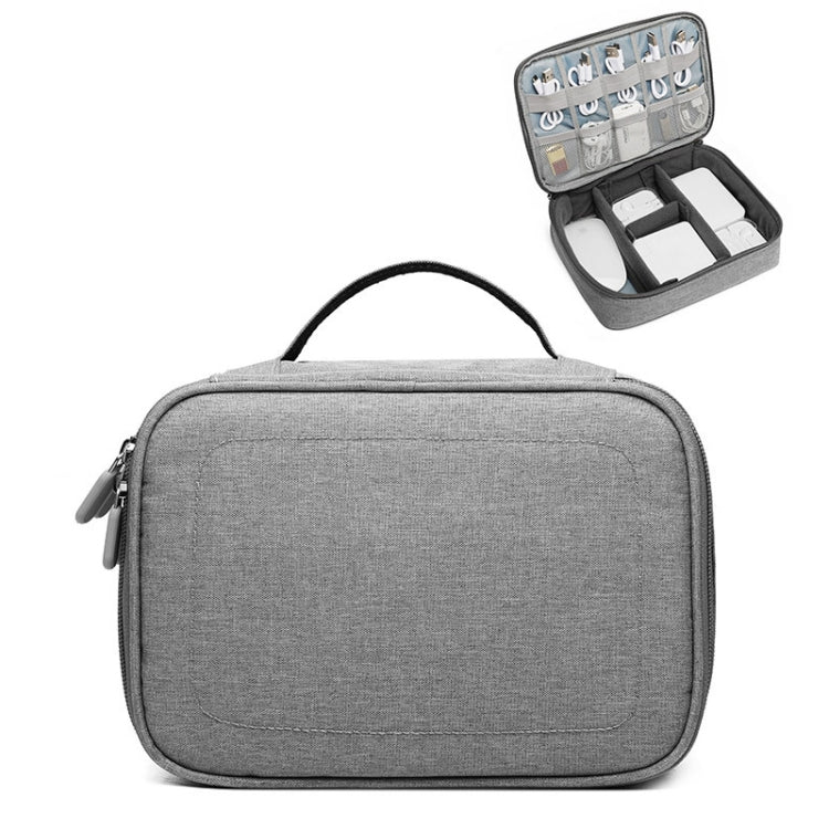 Bolsa de almacenamiento multifunción para cable de datos y cargador de auriculares, bolsa de almacenamiento de una sola capa, tamaño: 23x16x7 cm