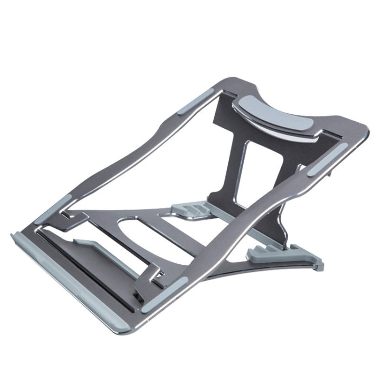 Soporte de enfriamiento de aleación de aluminio, soporte portátil simple para computadora portátil de escritorio, soporte de seis etapas, tamaño: 21x26 cm