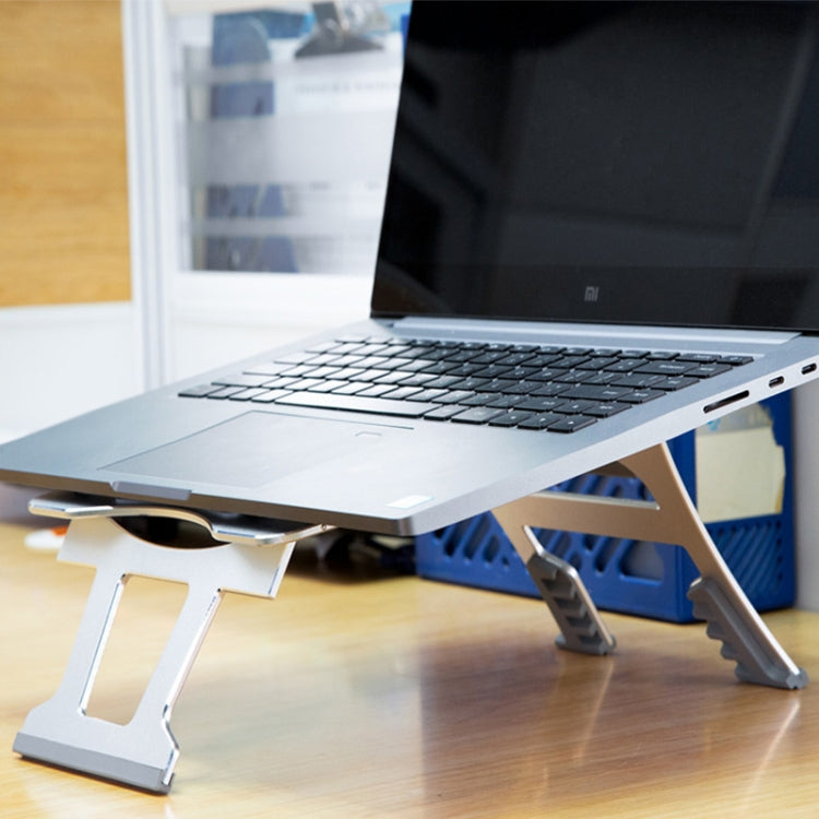 Soporte de enfriamiento de aleación de aluminio, soporte portátil simple para computadora portátil de escritorio, soporte de seis etapas, tamaño: 21x26 cm