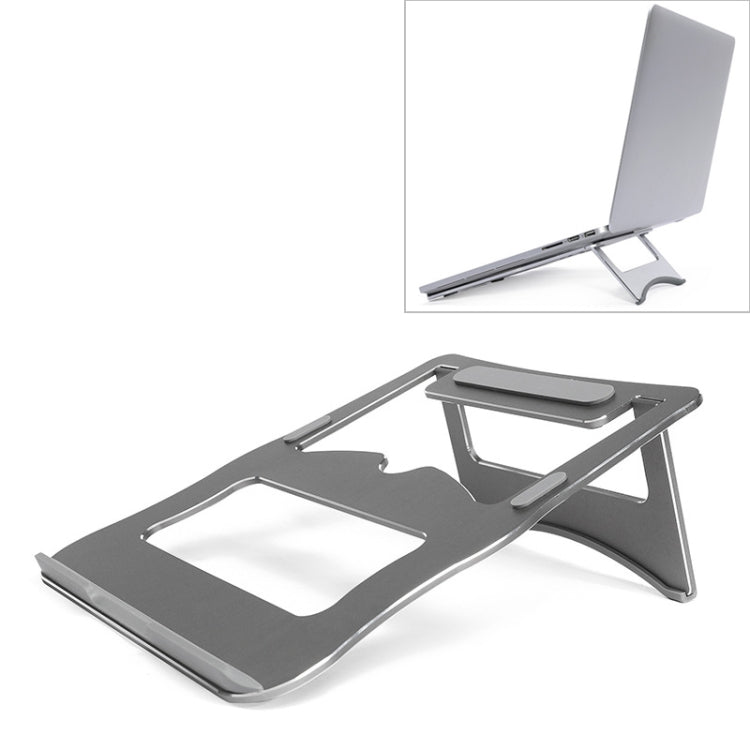 Soporte de enfriamiento de aleación de aluminio, soporte portátil simple para computadora portátil de escritorio, soporte de dos etapas, tamaño: 21x26 cm