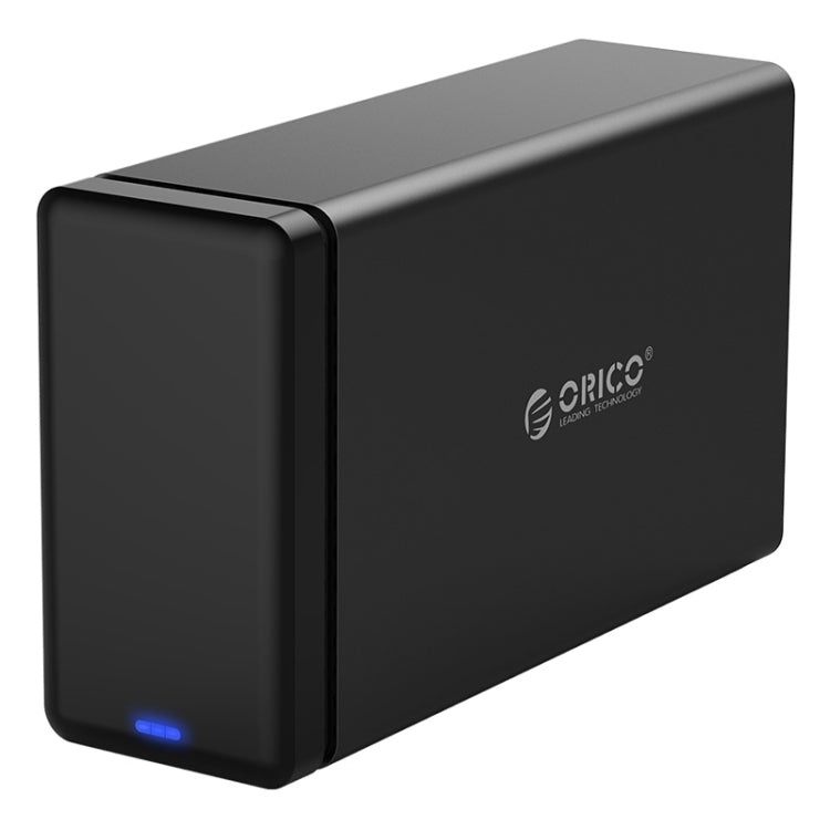 ORICO NS200-C3 Caja de disco duro externo USB-C / Type-C 3.1 a SATA de 2 bahías Estuche de almacenamiento Base para disco duro para HDD SATA de 3,5 pulgadas, compatible con protocolo UASP, USB 3.1 Type-C to SATA
