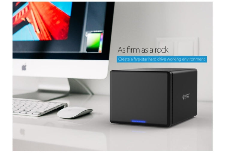 ORICO NS500-RC3 Caja de disco duro externo USB-C / Type-C 3.1 a SATA de 5 bahías Estuche de almacenamiento Base para disco duro con Raid para HDD SATA de 3,5 pulgadas, compatible con protocolo UASP, USB 3.1 Type-C to SATA with Raid