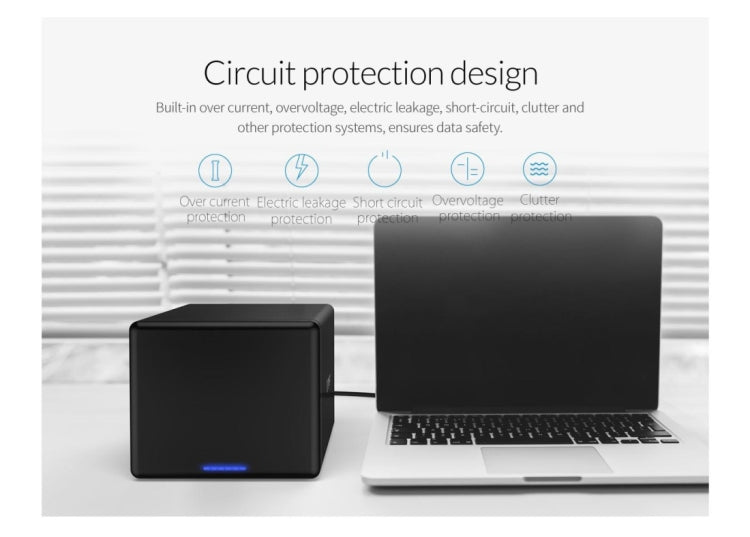 ORICO NS500-RC3 Caja de disco duro externo USB-C / Type-C 3.1 a SATA de 5 bahías Estuche de almacenamiento Base para disco duro con Raid para HDD SATA de 3,5 pulgadas, compatible con protocolo UASP, USB 3.1 Type-C to SATA with Raid
