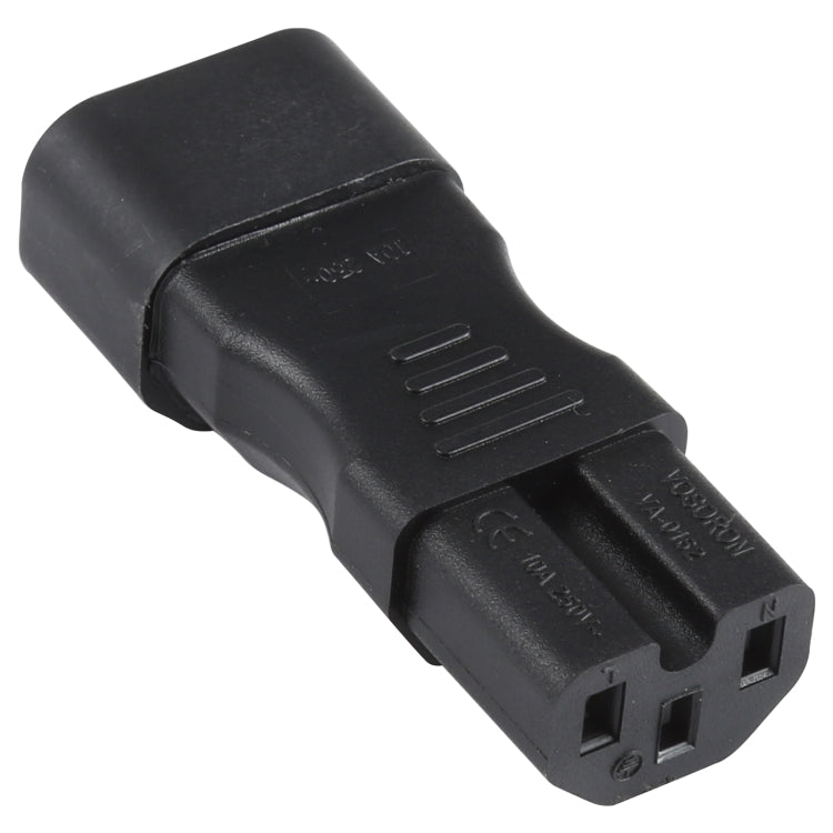C13 a C15 Groove Adaptador de enchufe de alimentación de CA Convertidor de enchufe, C13 to C15 Groove