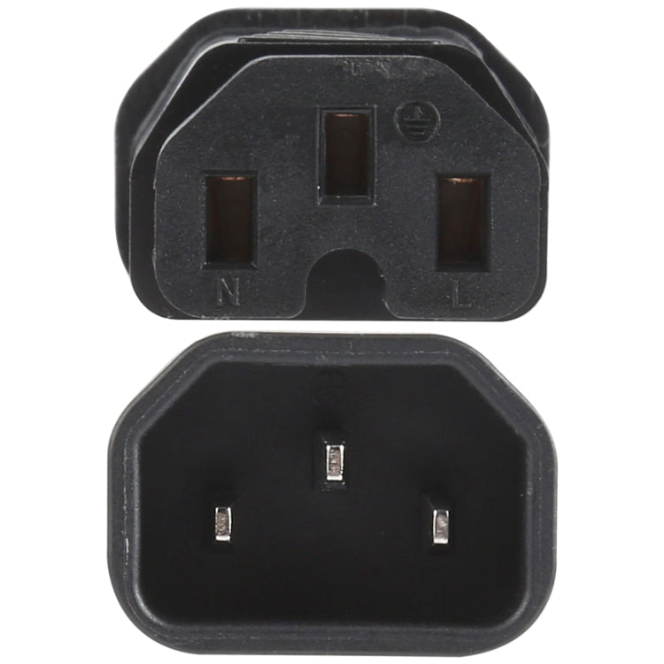 C13 a C15 Groove Adaptador de enchufe de alimentación de CA Convertidor de enchufe, C13 to C15 Groove