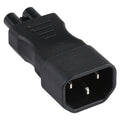C5 a C14 Adaptador de enchufe de alimentación de CA Convertidor de enchufe, C5 to C14