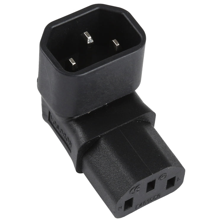 C13 a C14 Codo (arriba) Adaptador de enchufe de alimentación de CA Convertidor de enchufe, C13 to C14 Elbow Up