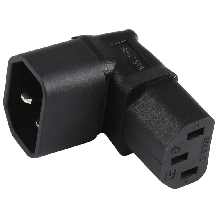 C13 a C14 Codo (arriba) Adaptador de enchufe de alimentación de CA Convertidor de enchufe, C13 to C14 Elbow Up