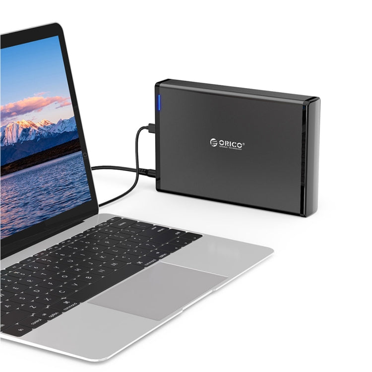ORICO 7688C3 Caja de disco duro móvil USB-C / Type-C de 8 TB de 3,5 pulgadas con base desmontable, longitud del cable: 1 m
