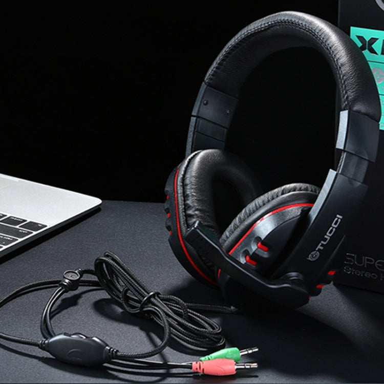 Auriculares estéreo para juegos de PC TUCCI X6 Super Bass con micrófono, X6