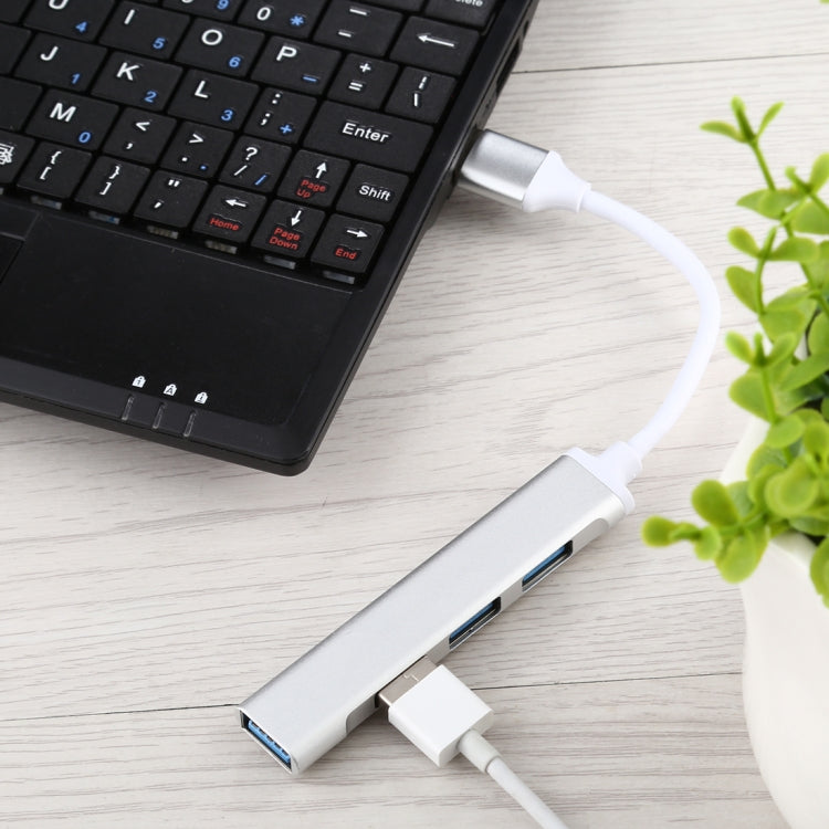 A-809 4 x Adaptador HUB de aleación de aluminio USB 3.0 a USB 3.0, A-809