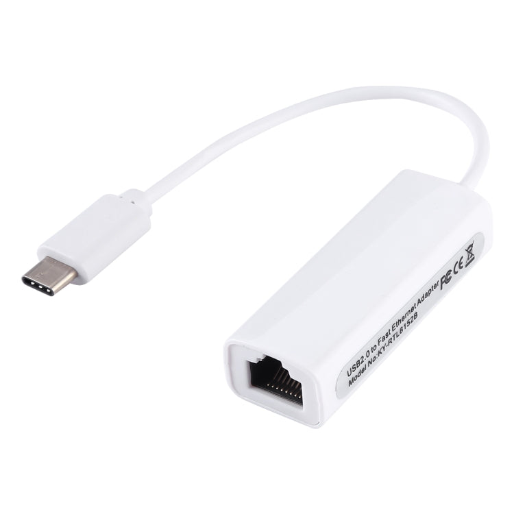KY-RTL8152B Tarjeta de red adaptadora Ethernet USB-C / Type-C 10 / 100 Mbps, USB Type-C 100Mbps