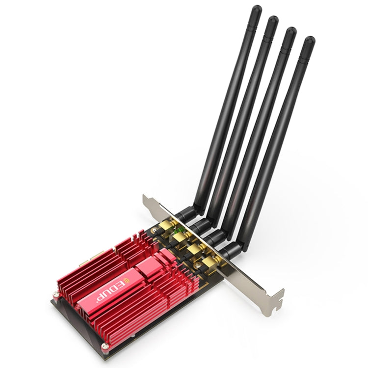 EDUP 9633-800 AC1900Mbps 2,4 GHz y 5 GHz Adaptador PCI-Express de doble banda Tarjeta de red externa de 4 antenas, AC1900Mbps