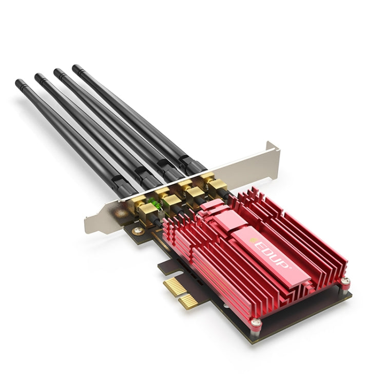 EDUP 9633-800 AC1900Mbps 2,4 GHz y 5 GHz Adaptador PCI-Express de doble banda Tarjeta de red externa de 4 antenas, AC1900Mbps
