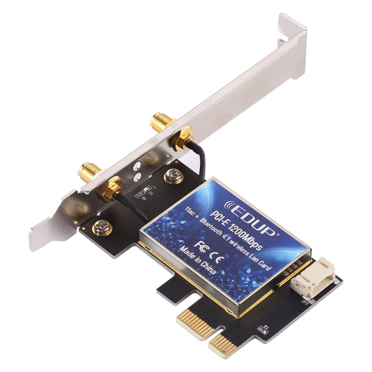 EDUP EP-9620 2 en 1 AC1200Mbps 2,4 GHz y 5,8 GHz doble banda PCI-E 2 antena adaptador WiFi tarjeta de red externa + Bluetooth, EP-9620 1200Mbps (2 in 1)