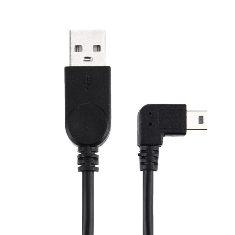 Cable de carga/datos mini USB a USB izquierdo en ángulo de 90 grados, longitud: 28 cm, Left Angle Mini USB
